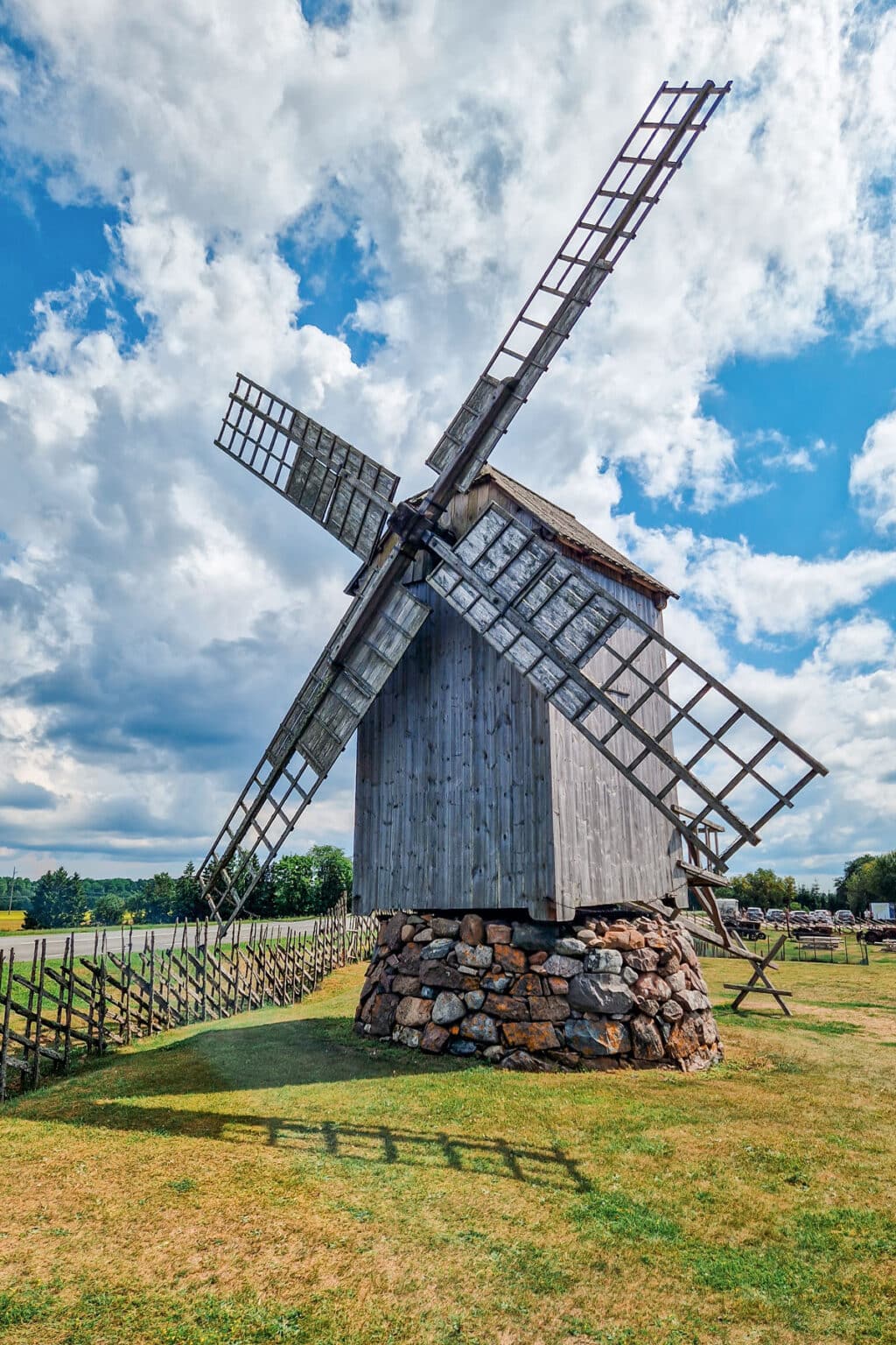 Wooden windmill at Angla, Saaremaa, Estonia.